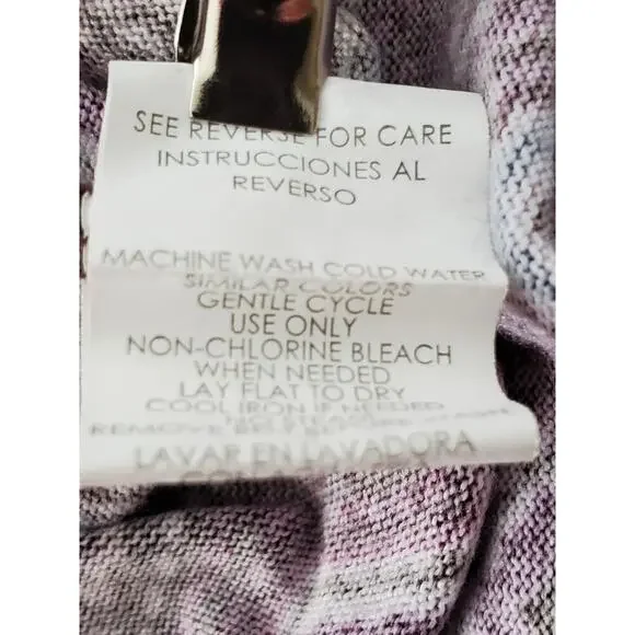 COREY P Women's Multicolor Cowl Neck Handkerchief Hemline Sweater Dress Sz S - Picture 10 of 10